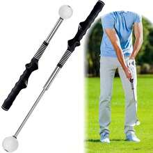 Retractable Golf Swing Training Aid, Golf Grip Trainer & Golf Swing Trainer For Warm-Up, Right /Left Handed Golf Club For Indoor Practice, Golf Accessories - Strength & Tempo Training For Chipping Hitting - 黑色 - 查看 11