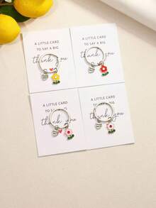 Creative Cartoon Fried Egg Keychain, Thanksgiving Gift, Suitable For Thanksgiving, Daily Use - Multicolor - View 1