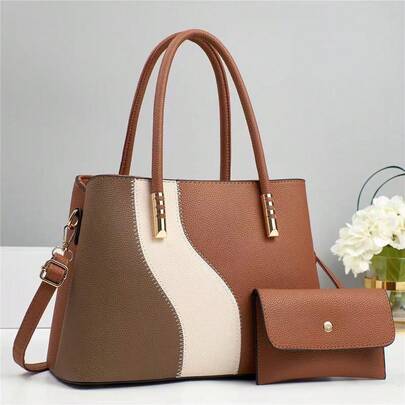 New Patchwork Handbag, Women's Bag, Large Capacity Mother's Shoulder Bag
