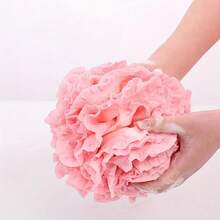 1/2pcs渐变色蕾丝沐浴球，超柔软起泡网，高档沐浴球，不散花，浴花两用沐浴球，柔软PE沐浴磨砂珠，泡泡浴巾，沐浴球，沐浴花，大号去角质沐浴海绵-无香型，适用于淋浴和水疗，男士大号沐浴球，黑色沐浴泡沫，丰富浴室身体清洁沐浴使用