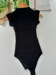 Body Modal Cheio De Detalhes Coleção Novo Verão Moda Feminina - Preto - Visão 2