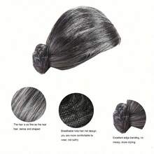 8-Inch Grandma Curly Hair Wig With Curling Iron Set Dress Up Wig, Synthetic Role-Playing Headdress, Retro Style, Elegant Headdress, Curling Iron Compatible, Wavy Hair Piece, Hair Volume Enhancer, Theater Performer, Retro Lovers Suitable For Role-Playing, Halloween Theme Party-Anime Hairstyle, Halloween Costume, Bright Shape, Durable Material, A Must For Role-Playing Lovers - Multicolor - View 10