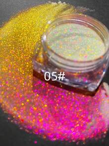0.5g/Pc Shimmery Rainbow Color Changing Chrome Nail Powder, Aurora Powder Chameleon Nail Polish, Suitable For Nail DIY Decoration Art, Holiday Gift - Nhiều màu - Xem 6