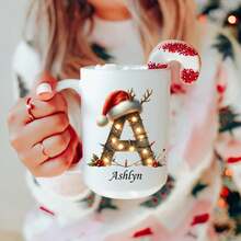 1 قطعة/2 قطعة/4 قطع، 11 أونصة/15 أونصة، كوب قهوة مخصص - هدية للنساء، كوب قهوة مخصص مطبوع عليه الاسم - تصميم كوب عيد الميلاد المخصص، كوب سيراميك، كوب جديد، كوب شاي، أدوات شرب للصيف والشتاء، هدية عيد ميلاد، هدية عيد الميلاد، هدية عيد
