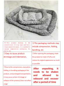 1 szt. Miękkie legowisko dla kotów i małych psów – pluszowe wypełnienie poliestrowe, niebieski wzór łapy, wytrzymała poduszka na sofę do użytku domowego, łatwe do czyszczenia, przytulne i wygodne dla zwierząt domowych, legowisko dla kota, zabawny wzór dla zwierząt, łatwy w czyszczeniu materiał