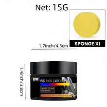 Automotive Interior Care Cream - Gloss Color Enhancer, Nano Coating Wax For Tires, Steering Wheel, Dashboard, Etc., Plastic Repair Paste