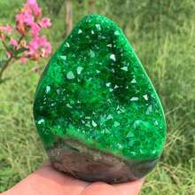 Premium Green Quartz Crystal Cluster - Perfect Crystal Gift, Suitable For Parents, Collectors And Holidays - Green - View 9