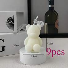 30/9/4 nến thơm không khói hình gấu mini dễ thương, nến thơm lâu trôi cho phòng ngủ, gia dụng, quà tặng sinh nhật cho nữ, nến thơm thủ công tự làm, trang trí phòng ngủ tại nhà, nến thơm làm quà tặng, quà rửa tội cho em bé, quà tặng Giáng sinh, đồ trang trí sang trọng, nến trang trí, quà tặng cho phụ nữ - Nhiều màu - Xem 10