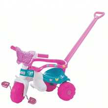 Carrinho de Passeio Triciclo Motoca Infantil Butterfly Rosa Sem Luz - Magic Toys - 2575