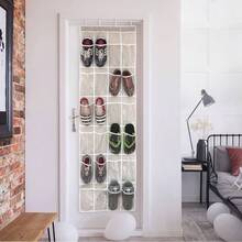 24 Pockets - Over Door Hanging Shoe Organizer, Gray 64''x 19''