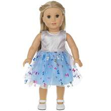 16-18 Inch Children's Doll Dress, Fashion Personalized Dress With Butterfly Element Tulle Skirt, Multiple Colors Available, Doll Costume, Dress Up Game Outfit, Suitable For Children 3+ Years Old, Christmas Gift, Holiday Gift, Birthday Gift (Doll And Shoes Not Included) - Multicolor - View 4