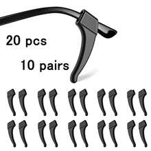10 Pairs Of Anti-Slip Glasses Clips - Universal Glasses Clips For Glasses And Sunglasses, Anti-Slip Temple Tips For Reading/Exercising - 20pcs - 查看 7