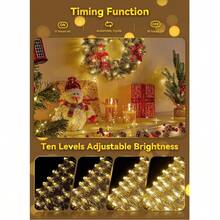 No Plug Needed, More Flexible! LED Copper Wire Decorative Lights – With Remote + 8 Flashing Modes, Battery-Powered, IP65 Waterproof | Indoor/Outdoor Use, Perfect For Christmas Tree Decor, Wedding Setup, Bedroom Ambiance & DIY Decor - Bronze - View 6