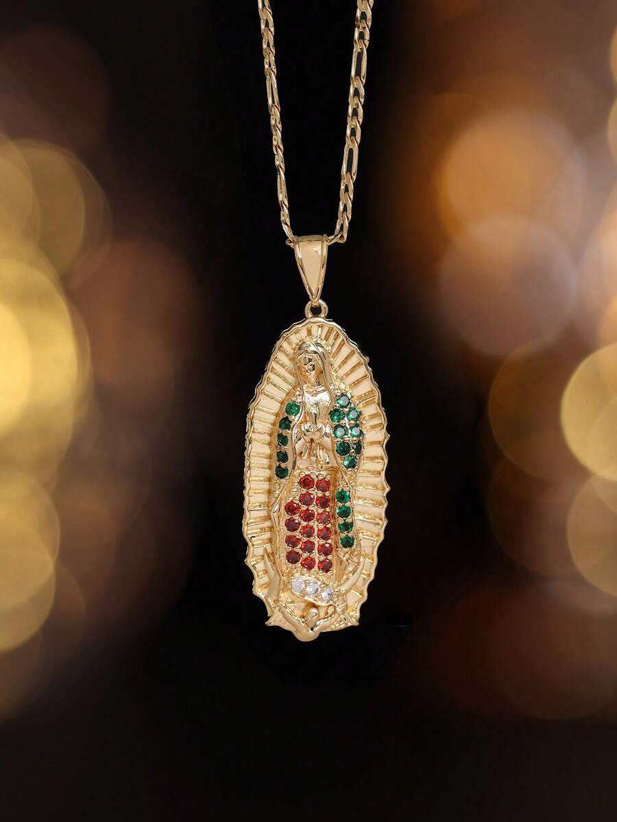 1 Peça Colar Elegante e Luxuoso de Aço Inoxidável com Zircônia Sintética, Joia Versátil e de Alta Qualidade para Banquetes, Festivais, Presente do Dia dos Namorados - Uso em Todas as Estações