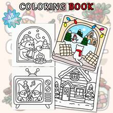 1pc (21cm*21cm) Adult New Coloring Book, Thick Paper, Clear Lines, Easy To Color, Suitable For Gatherings With Friends, Includes Charming Holiday Gnomes, Holiday Foods, And Fantastical Christmas Scenes. "Cozy Girl Christmas" Coloring Book, DIY Coloring, Cultivate Thinking Ability, Suitable For Stationery, School Supplies, Ideal Gift For Girls, Valentine's Day, New Year - COZY GIRL CHRISTMAS2 - View 8