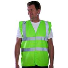 Yoko Unisex Adult Fluo 2 Band + Brace Waistcoat (Fluorescent Orange) - Orange - View 3