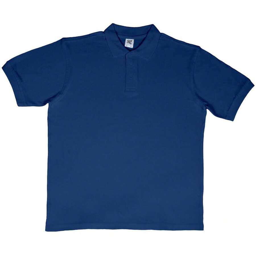 Mens RingSpun Cotton Short Sleeve Polo Shirt (Navy Blue) - Blue - View 1