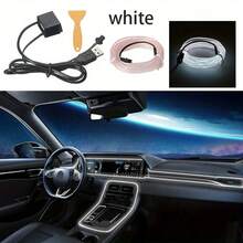 USB Flexible Neon LED Car Interior Light Strip - RGB Car Interior Light Strip, Durable Car Lighting Accessories, Car Interior Decorations - Multicolor - View 35