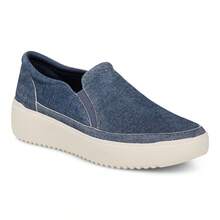 Vionic Women's Kearny Platform Slip On Sneakers - Shoes For Woman - Women's Black Shoes - Women's White Shoes - Fashionable Flats - 牛仔藍絨面革 - 查看 1