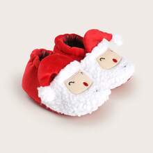 Zapatos de Navidad para bebés niños y niñas de 3-6-9 meses con suela suave y acolchada para caminar, zapatos de Año Nuevo