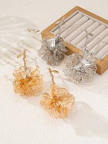 1 Paar stilvolle Ohrringe mit Computer-Chip- und Blumen-Design, elegante und vielseitige Ohrstecker für Frauen