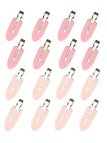 16 piezas Pinzas para el cabello de caimán simples y de moda sin arrugas, perfectas para fiestas, vida diaria, salidas casuales y adecuadas para niñas y mujeres. Pinzas para el cabello tipo garra para la calle, pasadores para el cabello, accesorios para el cabello, accesorios para la cabeza, accesorios para el cabello para mujeres - Rosa - Ver 12