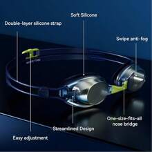 Adult High Definition Waterproof Anti-Fog Electroplated Swimming Goggles, Professional Small Frame Racing Goggles - Multicolor - View 3