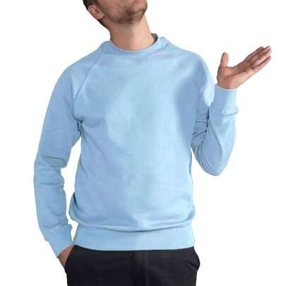 SG Mens Raglan Sleeve Crew Neck Sweatshirt (Sky Blue)