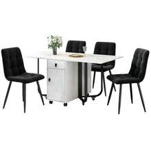 Dining Table & Chair Sets - White + MDF - View 4