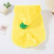 1PC Banana Fruit-Shaped Pet Clothing, Autumn And Winter Pet-Themed Party Outfits, Pet Costume For Photoshoots, Funny Pet Costumes - Yellow - View 7