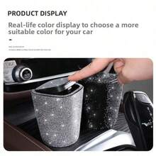 1PC Set Of Shiny Diamond Car Ashtrays, Illuminated Ashtrays With Car Vent Covers, Multi-Color Interchangeable LED Light Ashtrays, Unisex Car Cigarette Holders, Unique Car Interior Storage Compartments, Holiday Gift Ideas