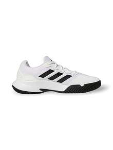 Adidas 阿迪达斯男鞋 GameCourt 轻质减震透气网眼鞋面防滑易清洁亲肤运动场健身房训练日常黑白 GW2991 - 黑白 - 查看 4