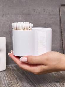 Qtip 分配器 2 合 1，棉签，圆形垫架，适用于浴室容器整理器，化妆品整理器，桌面卸妆湿巾整理器 - 彩色 - 查看 5