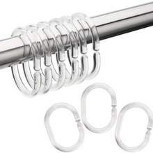 Anillos de Baño Giratorios de Alta Calidad/Ganchos Transparentes en Forma de C en Caja Anillos para Cortina de Ducha Ganchos Anillos para Cortina de Ducha 12pcs/caja - Gancho transparente giratorio (36 g/caja) - Ver 6