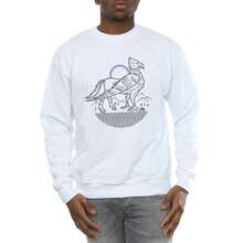Harry Potter Mens Buckbeak Line Art Sweatshirt (White) - White - View 4