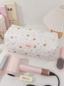 1个可爱印花绗缝吹风机收纳袋，内设口袋，可收纳吹风机、造型工具、旅行美发工具、卷发棒、吹风机、发夹、直发器等，居家旅行皆宜，也可作化妆包、旅行必备品、宿舍用品，是送给妈妈、老师、伴娘的完美礼物，也是情人节和母亲节的理想之选。 - 彩色 - 查看 11