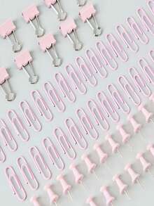 1 Set multifunktionale Büroklammer-Sortiment - gemischte Farben Büroklammern, Clips mit langem Schwanz, Reißzwecken & Schmetterlingsclips Büroorganizer-Set mit kreativem Design, ideal für Schulmaterial, Studien-Accessoires, Schreibtischorganisation, Homeoffice und Weihnachtsgeschenkset