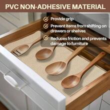 Drawer Shelf Cabinet Liner - 11.8x 98 Non Adhesive Shelf Rubber Liners Kitchen Cabinets Cupboard Shelves Bathroom Drawers Pantry Table Desk Storage Organizer - 最初的 - 查看 5