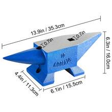 Single Horn Anvil 22Lbs Steel Anvil Blacksmith For Sal E Forge Steel Tools With Round And Square Hole And Equipment Anvil Rugged Blacksmith Jewelers Durable And Robust Metalsmith Tool - Blue - View 10