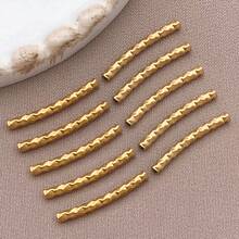 5 件不锈钢管珠扭管种子珠长管隔珠适用于 DIY 工艺女士手链项链珠宝制作