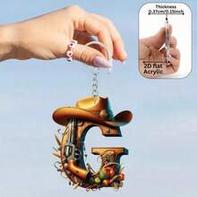 2D Flat Acrylic 26 English Alphabet Decorative Pendant, With Hanging Letter A-Z - Suitable For Christmas, Valentine's Day And Thanksgiving Decoration. Multifunctional Keychain And Backpack Hanging Accessory