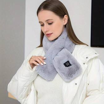 Rechargeable Heated Scarf, Stylish Heated Neck Wrap, Electric Heated Neck Warmer, 3-Speed Temperature Control, Washable And Warm (Includes 3050 MAh Mobile Power Bank) Rechargeable Heated Scarf, Fashionable Heated Neck Scarf, Electric Heated Neck Warmer, 3-Level Temperature Control, Washable And Warm (Including 3050 MAh Mobile Power Supply)