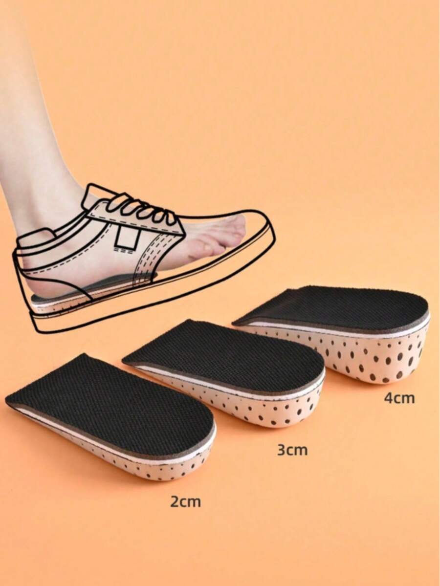 Plantillas invisibles para aumentar la altura para hombres y mujeres, suela de espuma de memoria EVA que eleva 2/3/4/5 cm, cojín para aumentar la altura del calzado