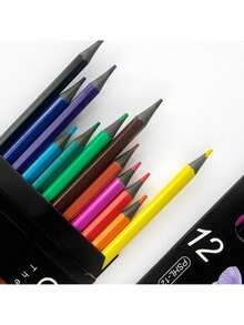 Set de 12 creioane colorate din lemn, potrivite pentru familie și prieteni, creioane colorate din lemn pentru desen, potrivite pentru cărți de pictură și colorat pentru adulți, pasionați de desen, schiță, convenabile pentru transport în aer liber, cadou excelent pentru prieteni