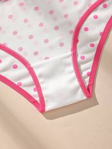 6 pièces Culottes basses colorées à pois pour femmes, sous-vêtements décontractés et , extensibles et respirants - Multicolore - Voir 9