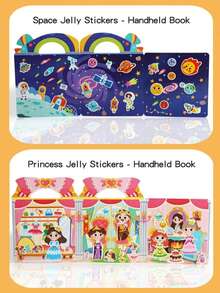 Buku Stiker DIY yang Dapat Digunakan Kembali untuk Anak-Anak - Stiker Gelembung Multi-Adegan dan Multi-Tema, Stiker Jeli Kreatif, Buku Stiker Portabel untuk Aktivitas Tenang dan Menyenangkan, Buku Stiker Interaktif yang Dapat Dilepas, Mainan Edukasi Dini untuk Anak-Anak, Aktivitas Perjalanan, Cocok untuk Seni dan Kerajinan, Hadiah Ulang Tahun dan Liburan yang Ideal untuk Anak Laki-Laki dan Perempuan - MultiWarna - View 11