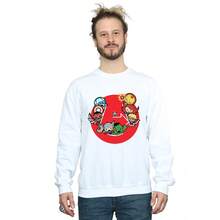 Marvel Herren Kawaii Avengers Ready Steady War Sweatshirt (Weiß)
