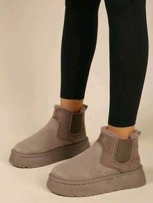 GAN AI Women Snow Boots - Brown - View 3