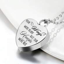 3 Styles Stainless Steel Cremation Urn Necklace, Can Store Ashes, Memorial Pendant Necklace Suitable For Both Men And Women, As Jewelry To Commemorate Deceased Loved Ones - Silver - View 5