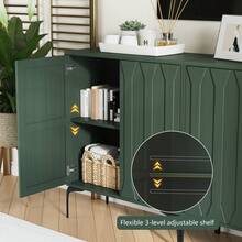 JOEMEY Buffet Cabinet Sideborad With Door For Living Room, Entry, Hallway(Green ) - 綠色 - 查看 4